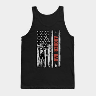 Archery Dad American Flag Father’s Day 4th Of July Gift Tank Top